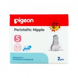 Pigeon Peristaltic Slim Neck Nipple S - 2 pc